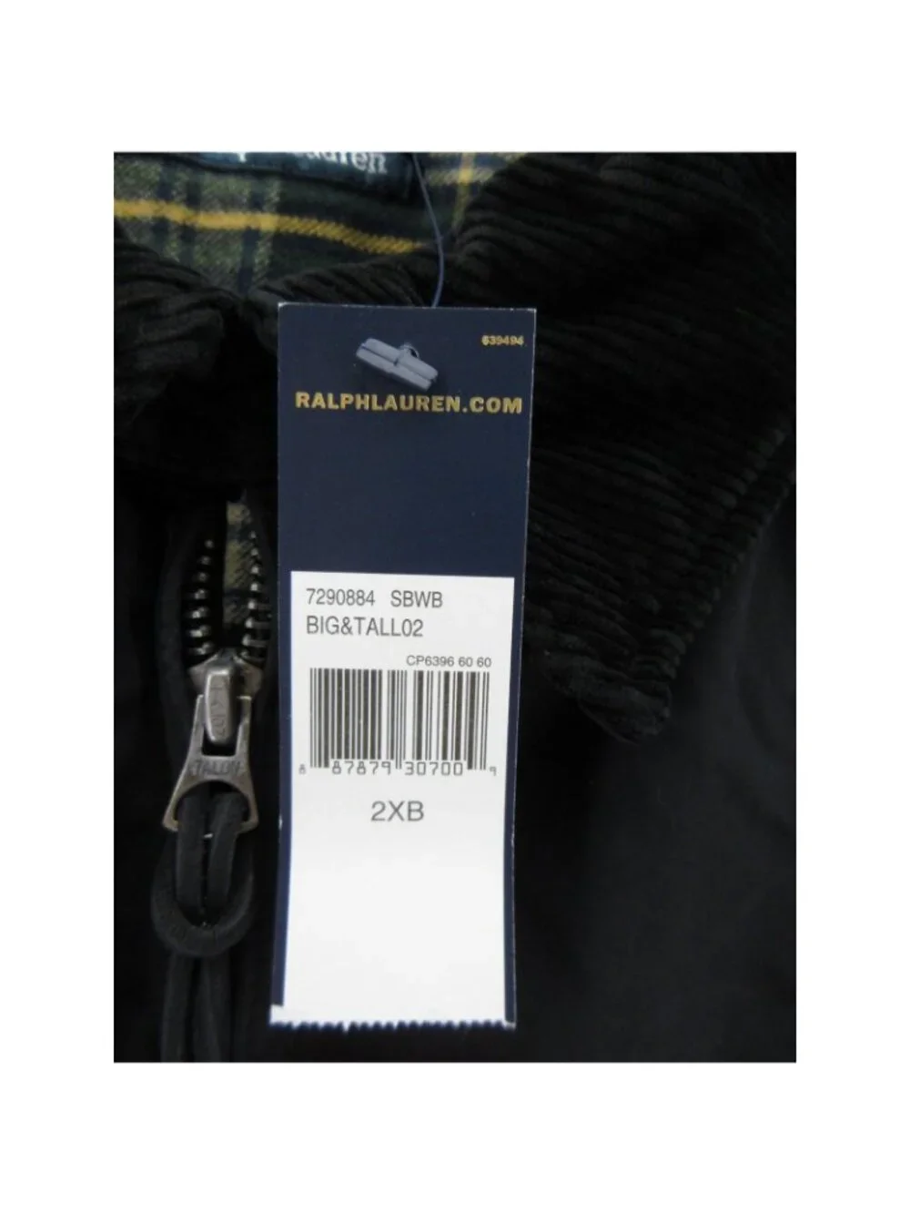 Polo Ralph Lauren Jacket 2XB Bi Swing Flannel Lined Corduroy Collar